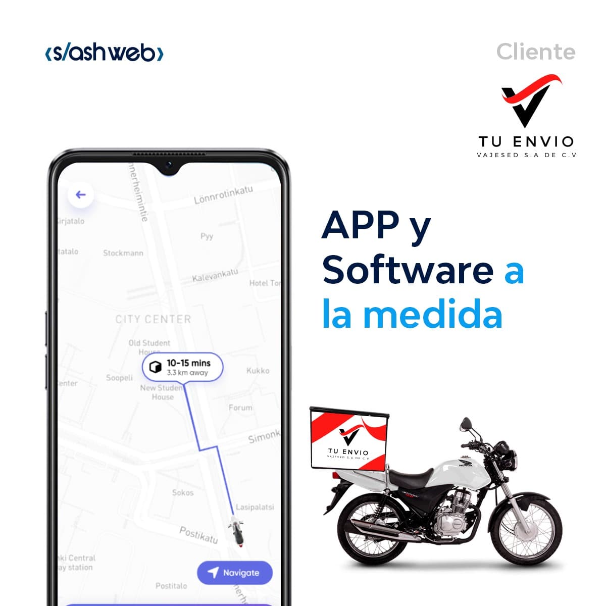 Desarrollo de app a la medida para empresa de última milla